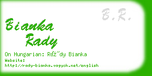 bianka rady business card